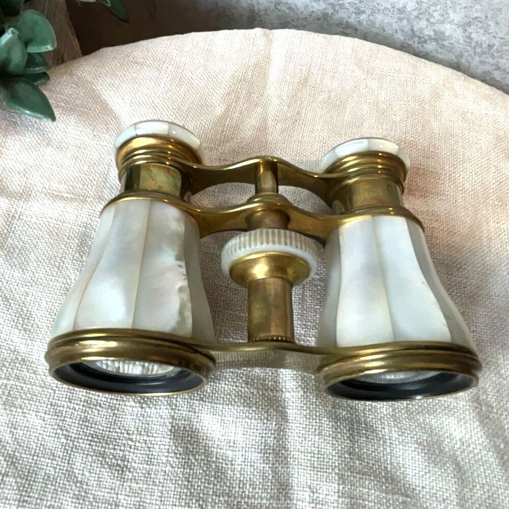 Lemaire Fabi Paris Mother of Pearl Opera Glasses Paris French Antique binoculars